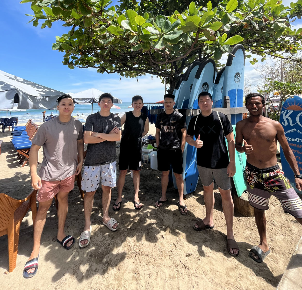 Surfers at Euforia Surf School
